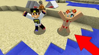 РЕБЕНОК И ДЕВУШКА ВЫЖИВАНИЕ НА ОСТРОВЕ В МАЙНКРАФТ!  ТРОЛЛИНГ МОДЫ MINECRAFT